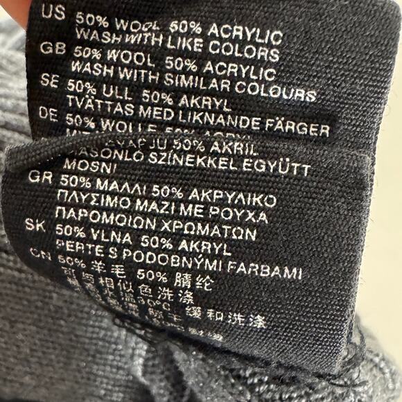 H&M Y2K Wool Blend Knit Button Front Vest Sleeveless Cardigan Womens Medium Gray - Picture 7 of 8